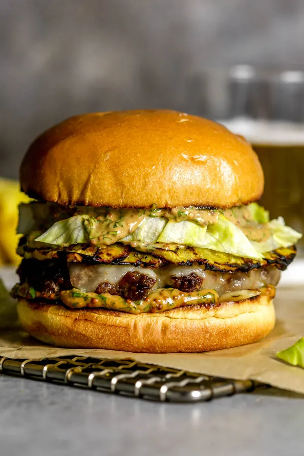 Hawaiian Grilled Pineapple Burger